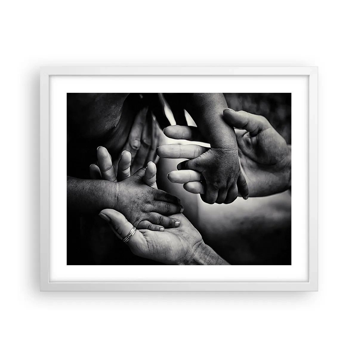 Affisch i vit ram - Att vara människa - 50x40 cm