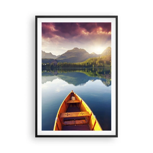 Affisch i svart ram - Ingenting mot naturen - 61x91 cm