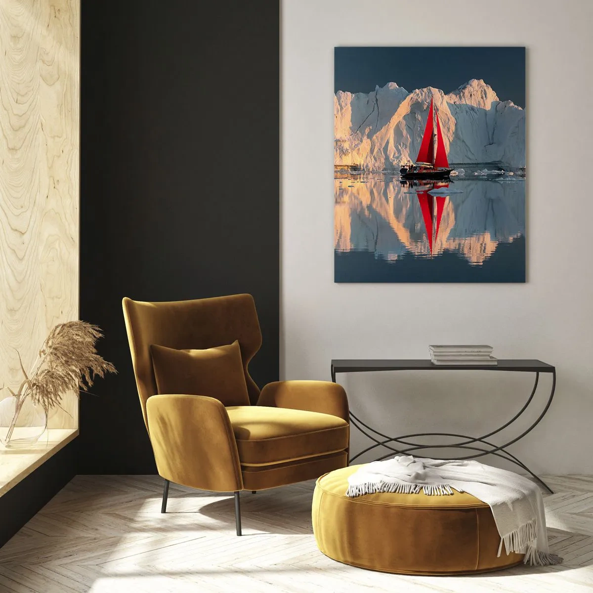 Glastavla - Bild på glas - I världens ände - 50x70 cm