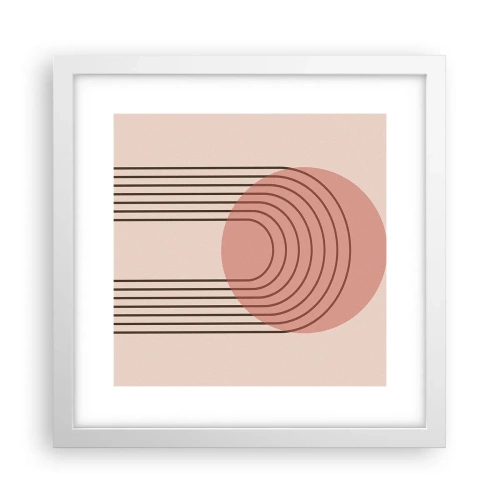 Affisch i vit ram - Ostoppad attraktionskraft - 30x30 cm