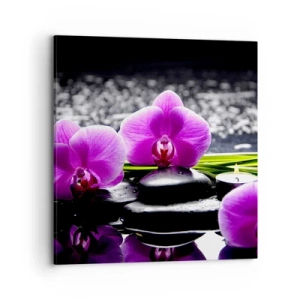 Canvastavla - Bild på duk - Drunkna i tystnad och lugn - 70x70 cm