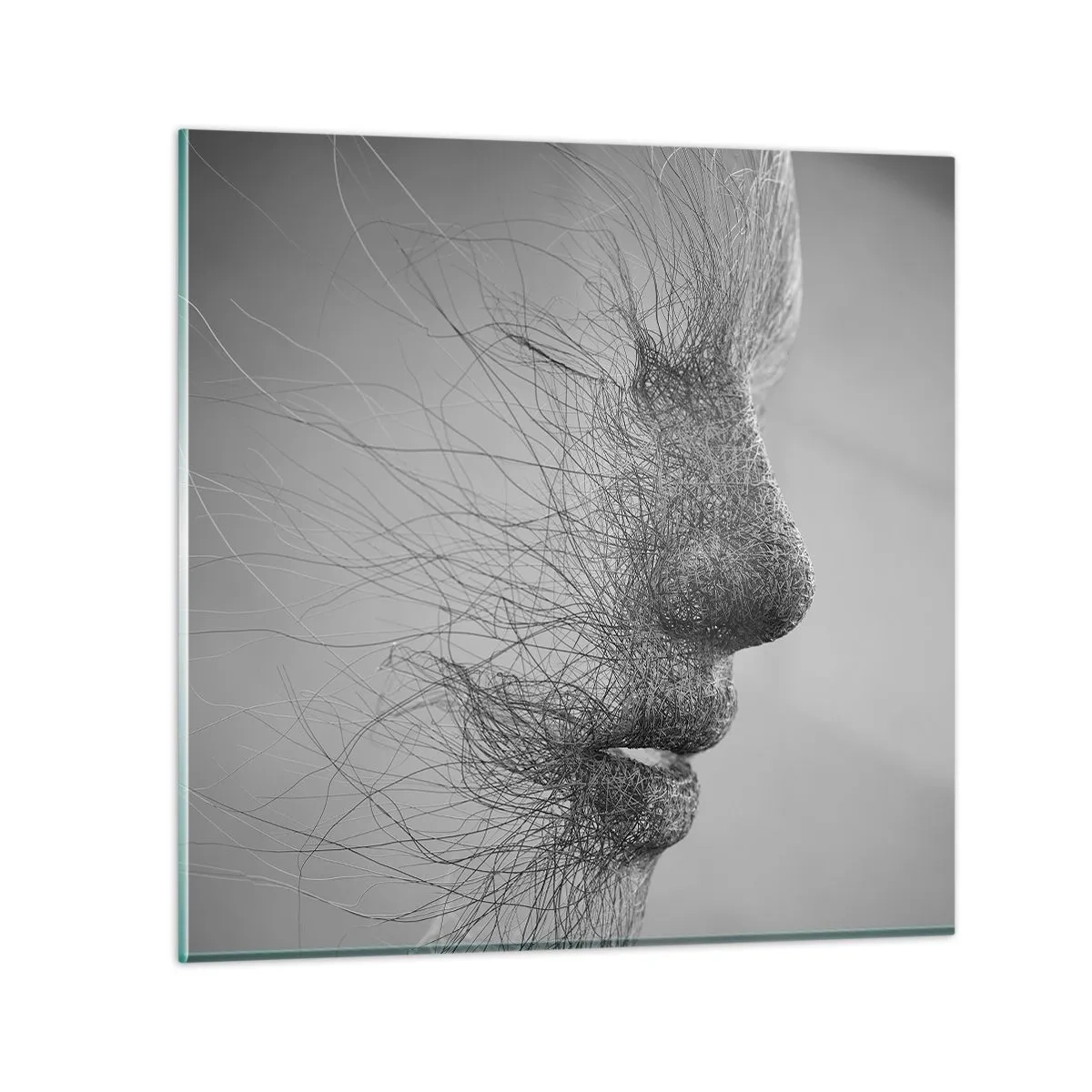 Glastavla - Bild på glas - Vindens ande - 70x70 cm