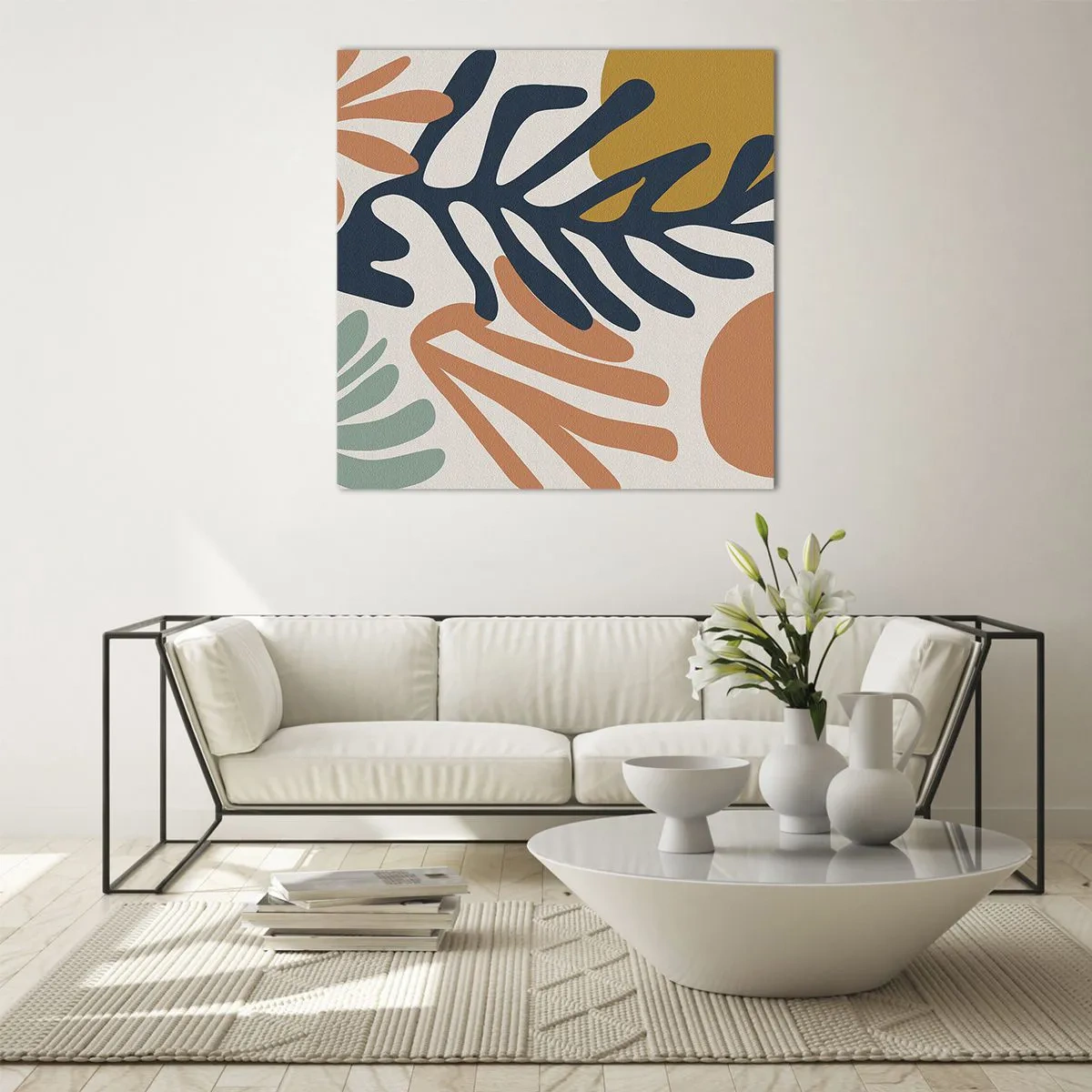 Glastavla - Bild på glas - Korallhav - 70x70 cm