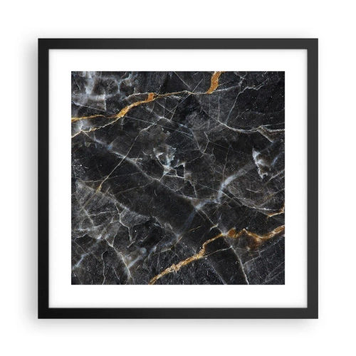 Affisch i svart ram - Stenens interna liv - 40x40 cm