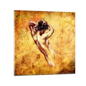 Glastavla - Bild på glas - Upptäckt men fortfarande en hemlighet - 70x70 cm