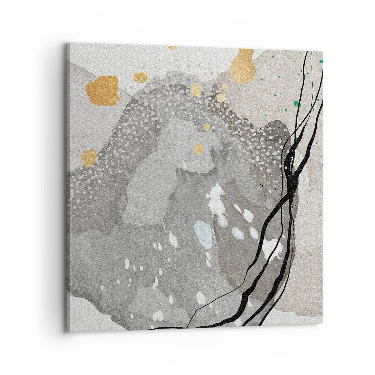 Canvastavla - Bild på duk - Organisk komposition - 60x60 cm