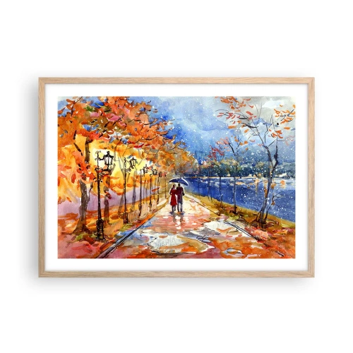 Affisch i ram av ljusek - Tillsammans mot tidens gräns - 70x50 cm