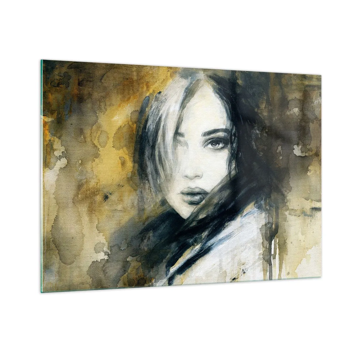 Glastavla - Bild på glas - Mera oskyldig eller sensuell? - 100x70 cm