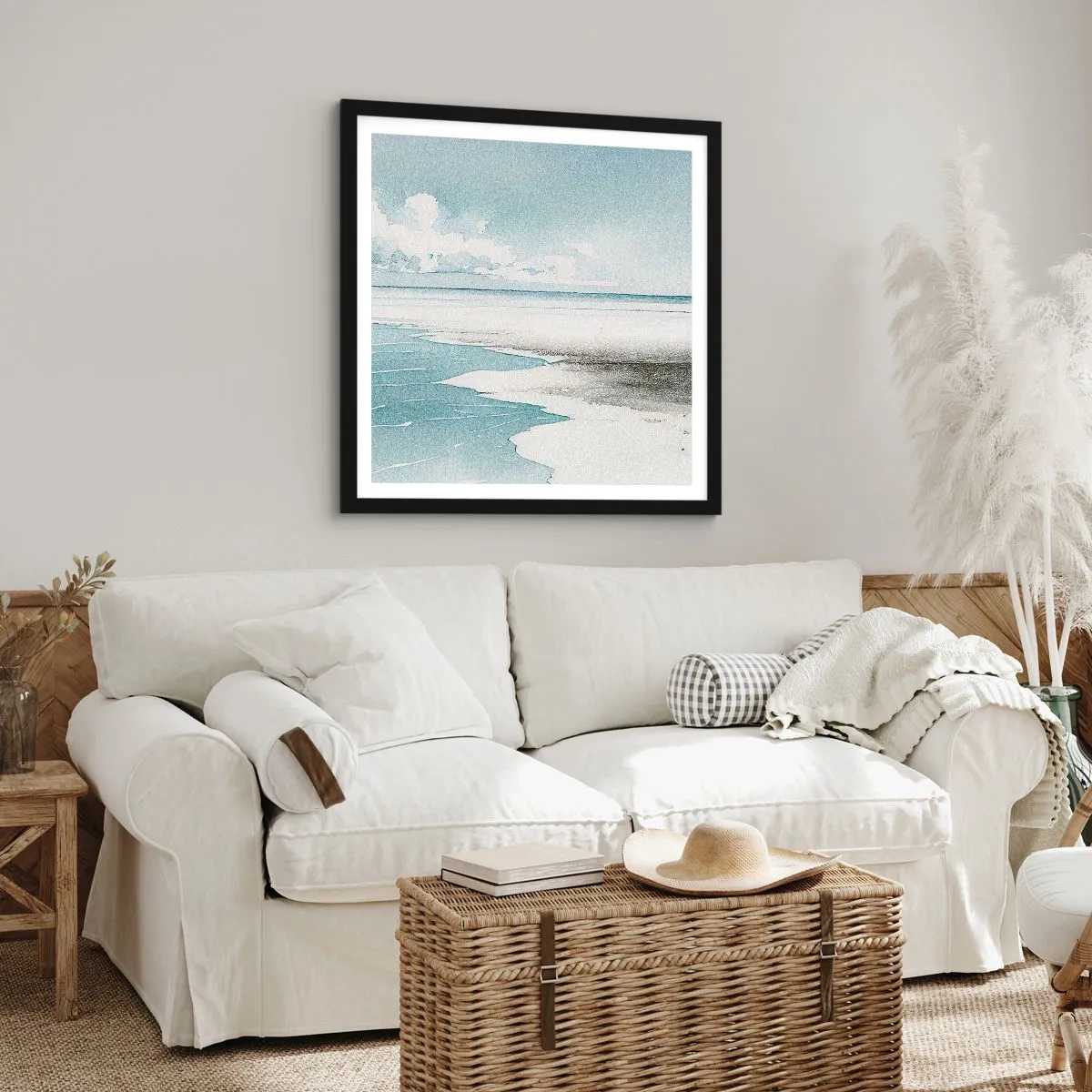 Affisch i svart ram - Milt tidvatten - 30x30 cm