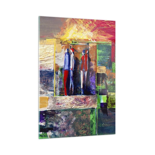 Glastavla - Bild på glas - Relationer och emotioner - 50x70 cm