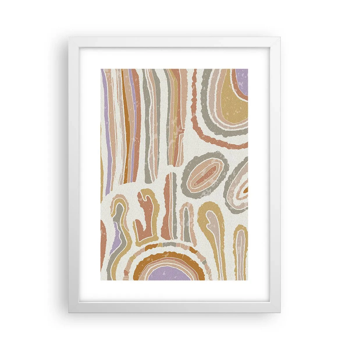 Affisch i vit ram - Färgglada tvärsnitt - 30x40 cm