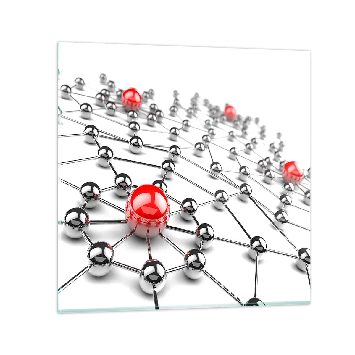 Glastavla - Bild på glas - Silvernät - 60x60 cm