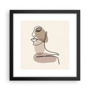 Affisch i svart ram - Skönhetens säkra linje - 30x30 cm