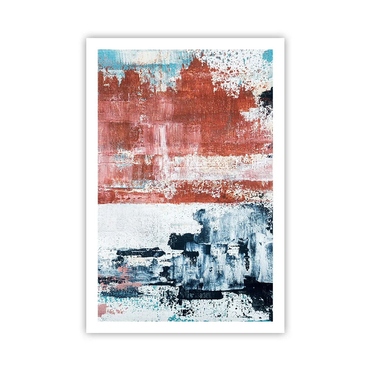 Affisch - Abstrakt halvt om halvt - 61x91 cm
