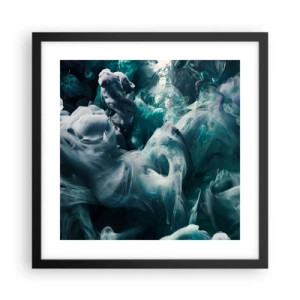 Affisch i svart ram - Färg i rörelse - 40x40 cm
