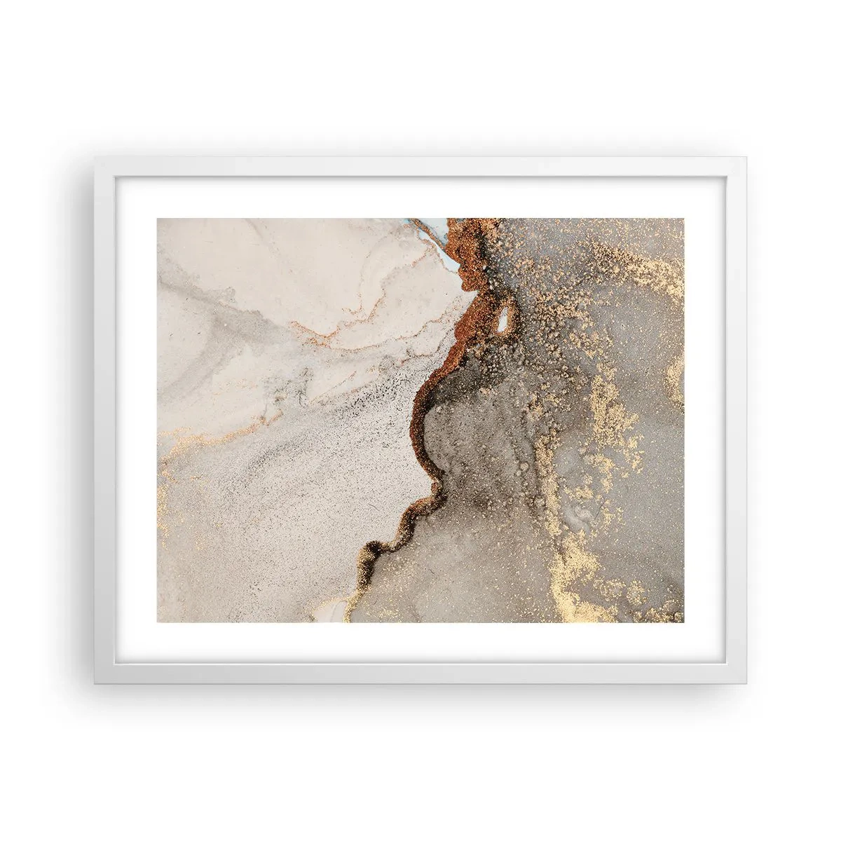 Affisch i vit ram - På färgernas gräns - 50x40 cm