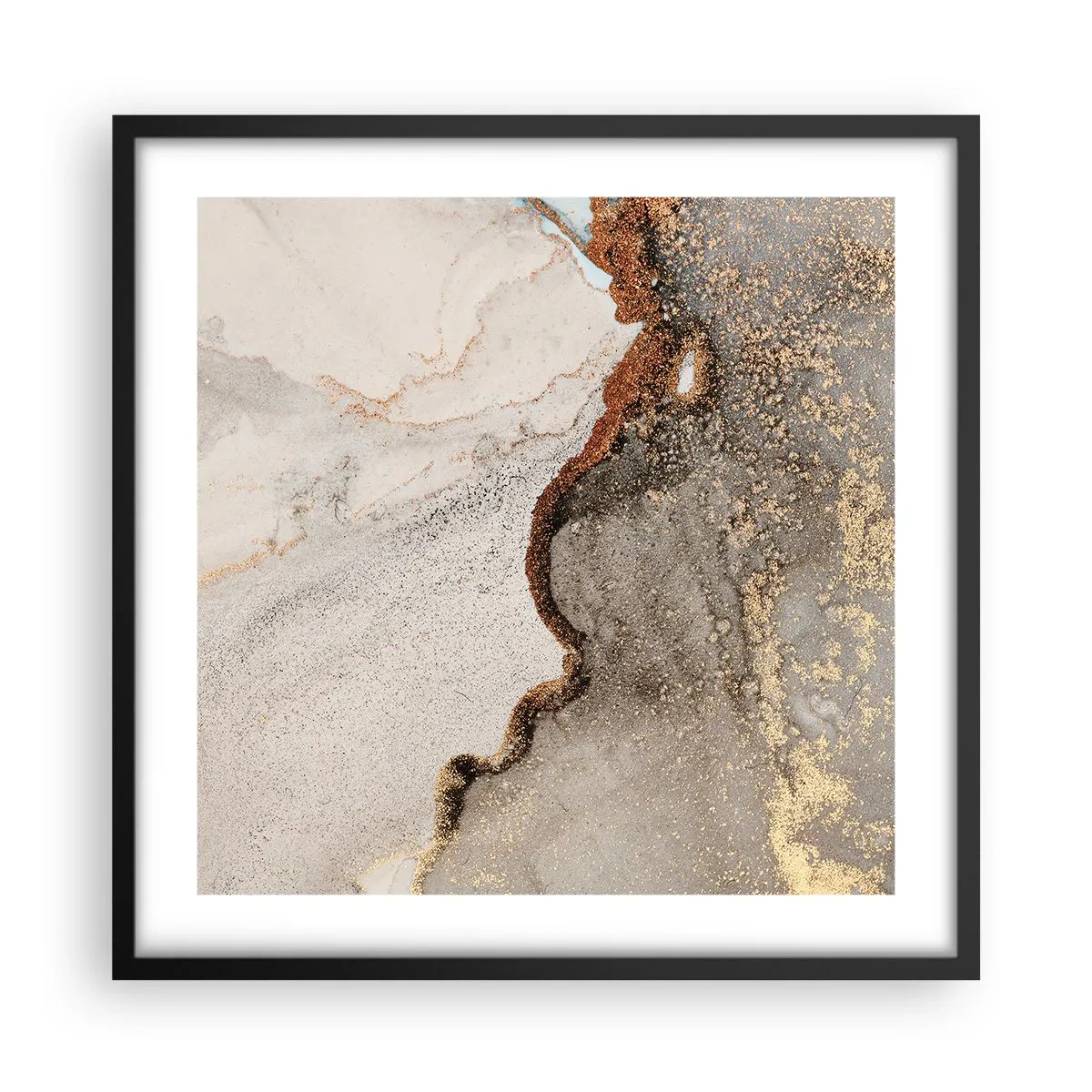 Affisch i svart ram - På färgernas gräns - 50x50 cm