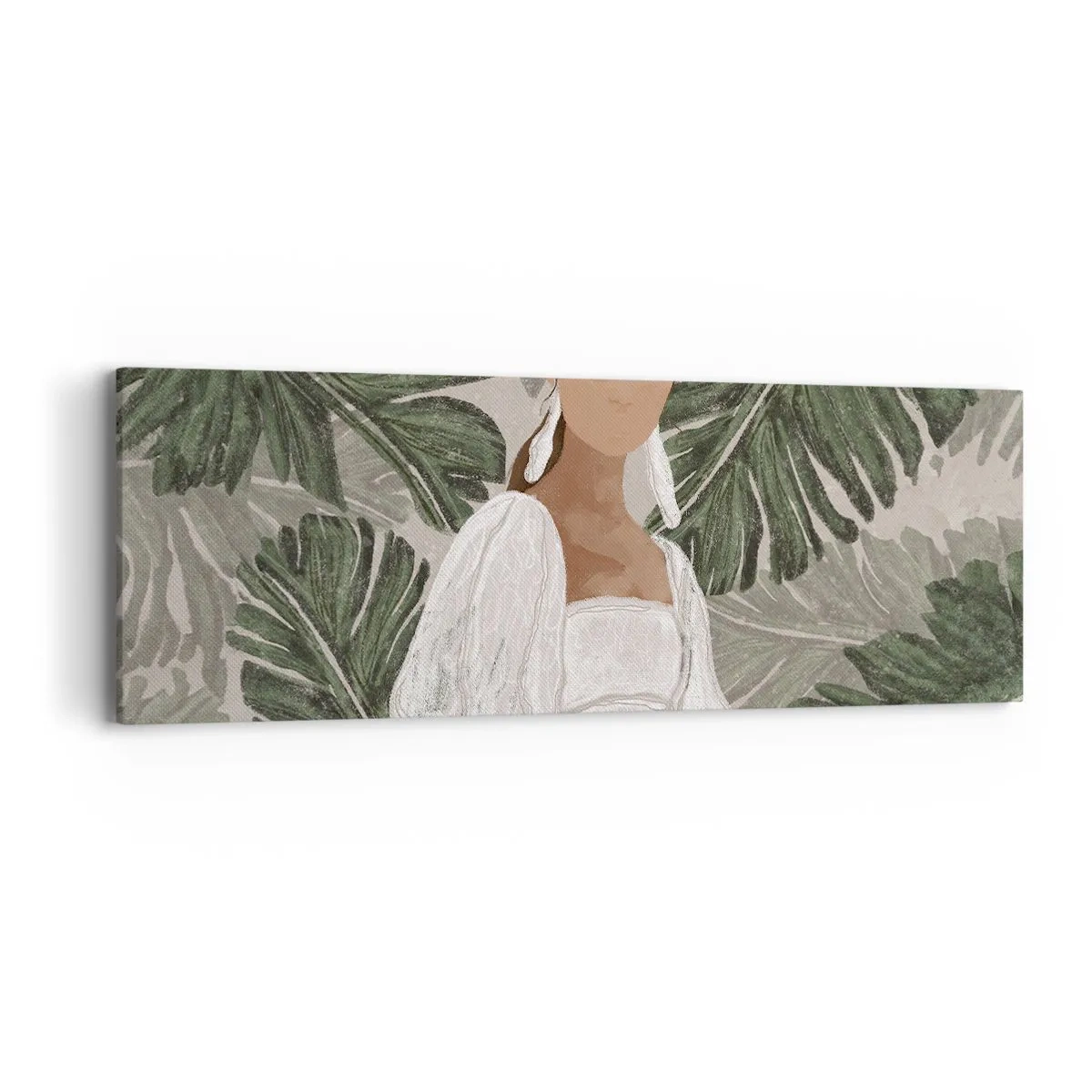 Canvastavla - Bild på duk - Exotiskt porträtt - 90x30 cm