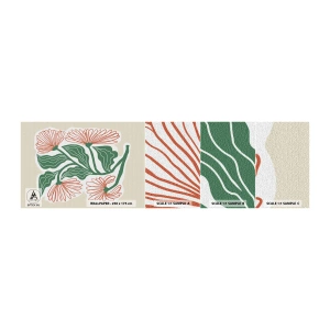 Fototapet Prov Standard Eco - Folkligt och modernt - Boho, Blommor, Minimalism - 100x30 cm