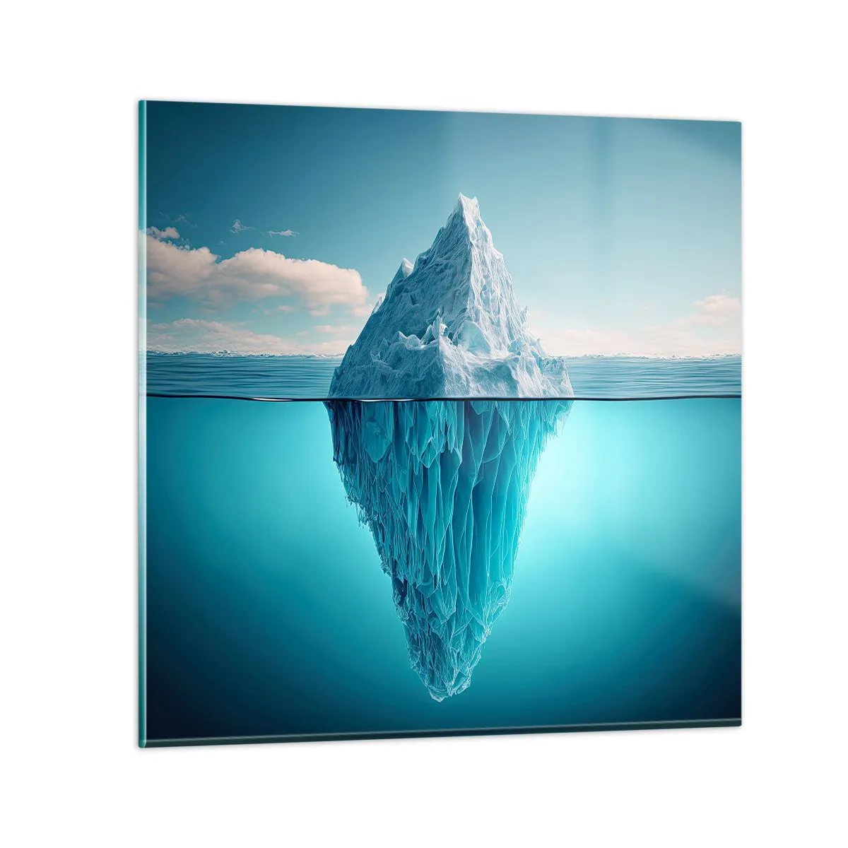 Glastavla - Bild på glas - Isdrottning - 70x70 cm