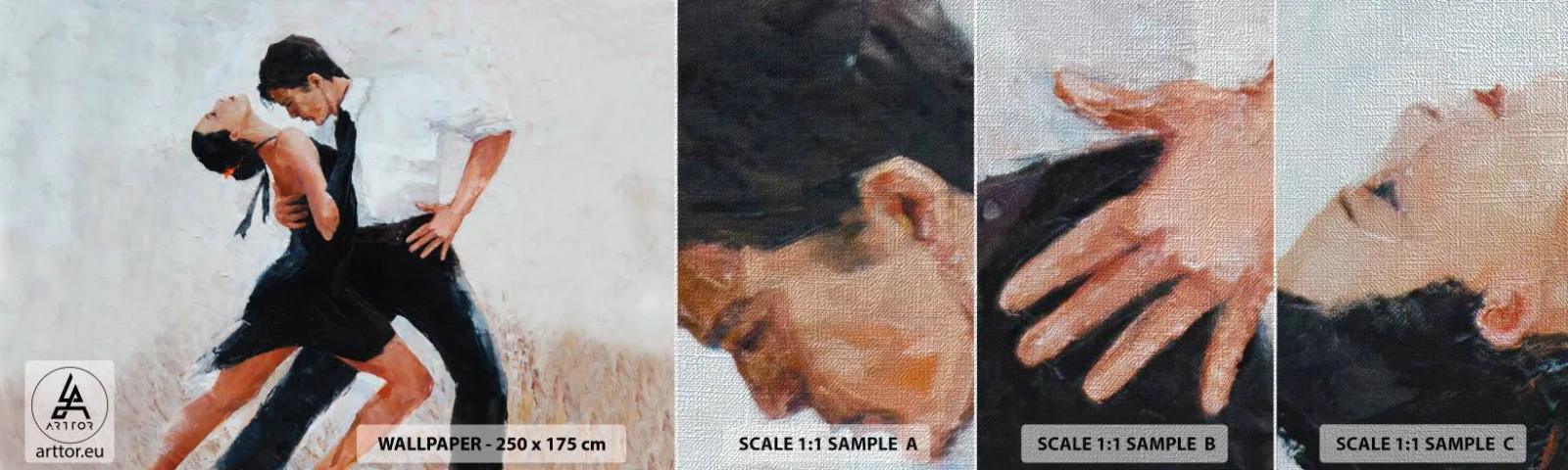 Provbit av fototapet Premium Canvas - Mina drömmars tango - Abstraktion, Dansa, Tango - 100x30 cm