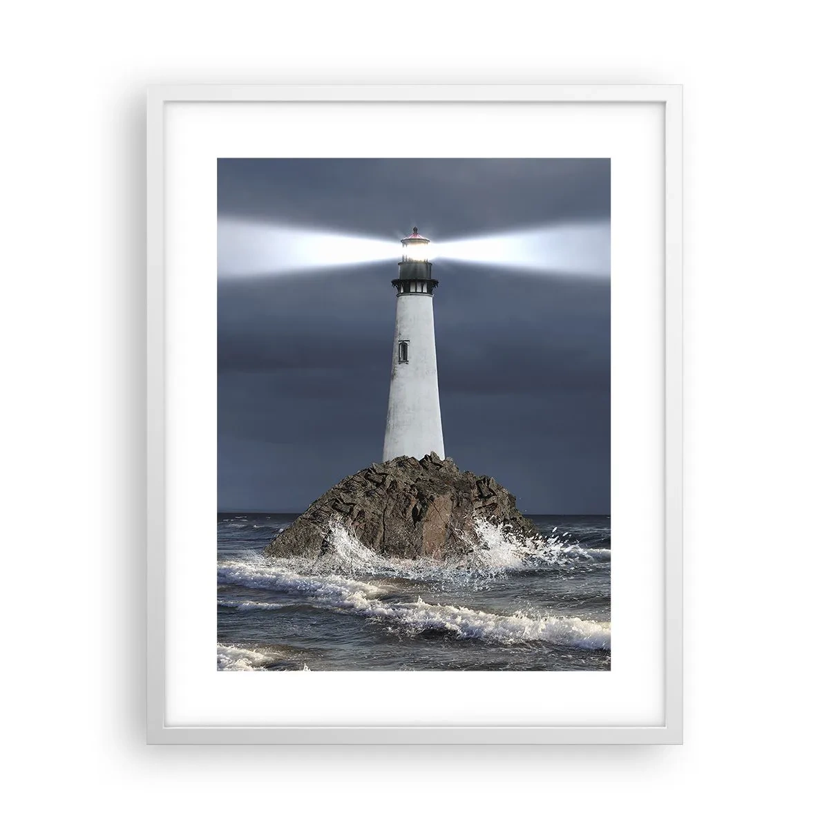 Affisch i vit ram - Här...här...här! - 40x50 cm