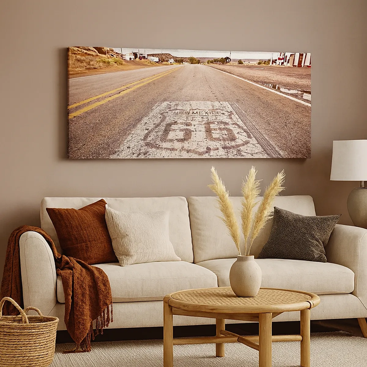 Canvastavla - Bild på duk - Mother Road - amerikanska legenden - 30x30 cm