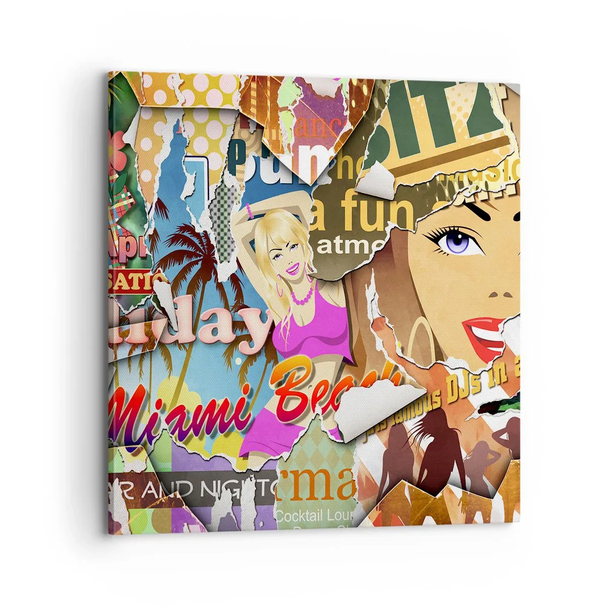 Canvastavla - Bild på duk - Sommarens återblickar - 70x70 cm