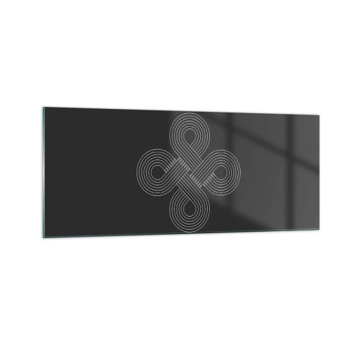 Glastavla - Bild på glas - I keltisk anda - 100x40 cm