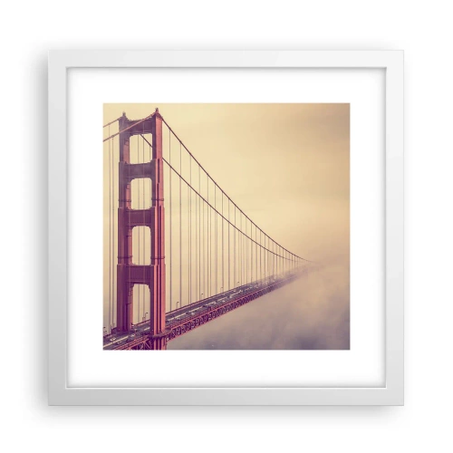 Affisch i vit ram - Mellan himlen och jorden - 30x30 cm