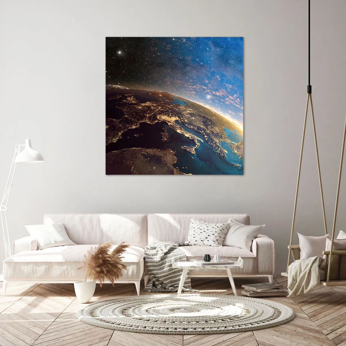Canvastavla - Bild på duk - Låt oss titta på varandra på avstånd - 70x70 cm