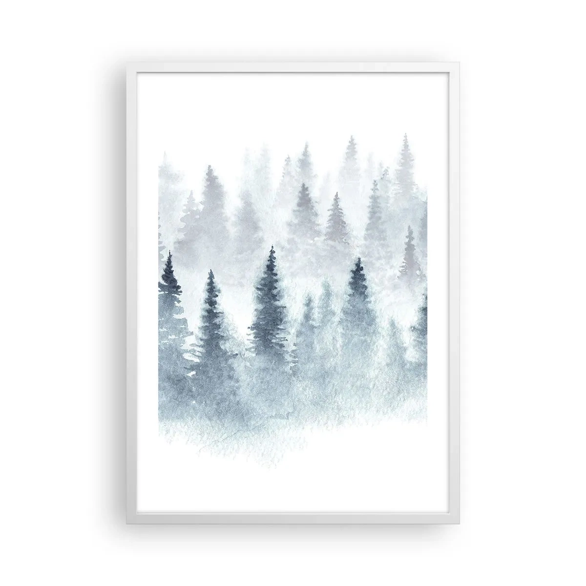 Affisch i vit ram - Insvepta i dimma - 50x70 cm