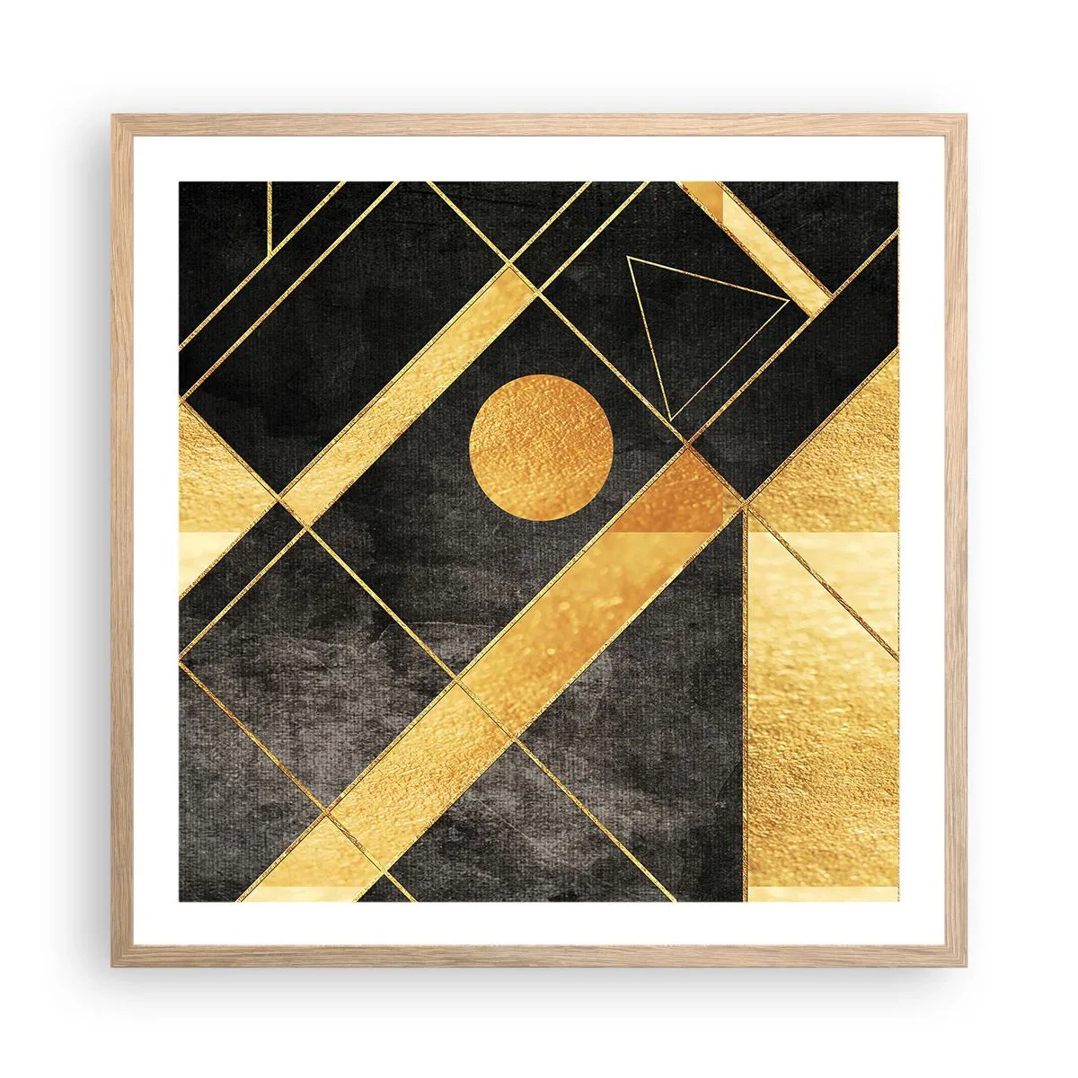 Affisch i ram av ljusek - Öknens sol - 60x60 cm