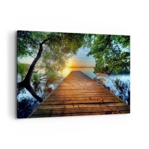 Canvastavla - Bild på duk - Sakta ner, sätt dig - 120x80 cm