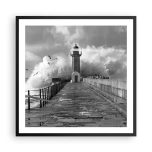 Affisch i svart ram - Orädd  - 60x60 cm