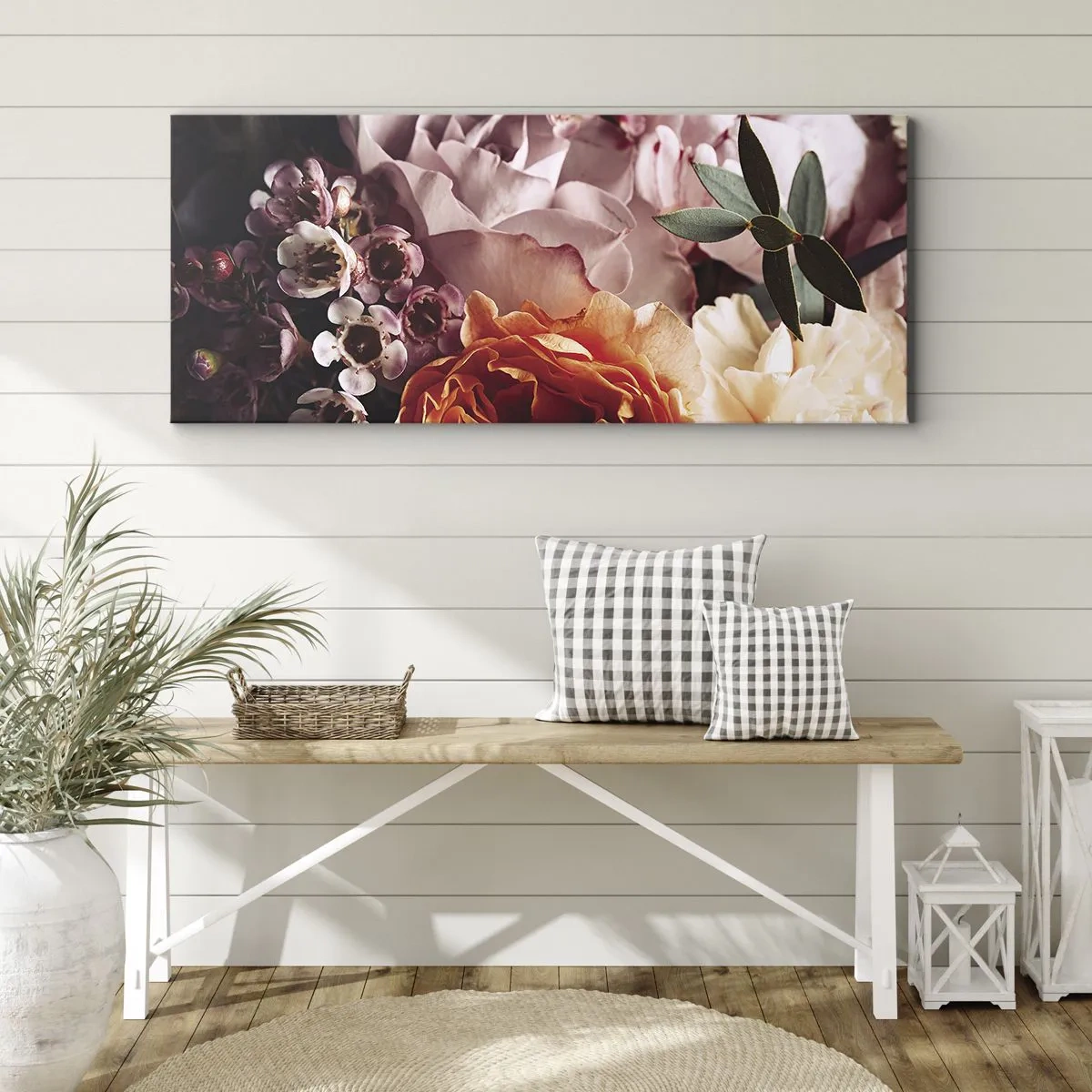 Canvastavla - Bild på duk - Omgärdade av skönhet - 100x40 cm