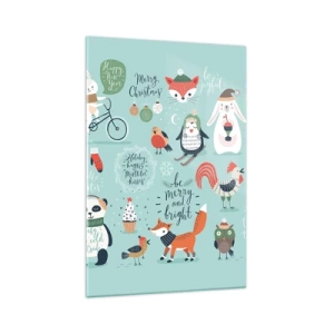 Glastavla - Bild på glas - Må det alltid vara jul! - 70x100 cm