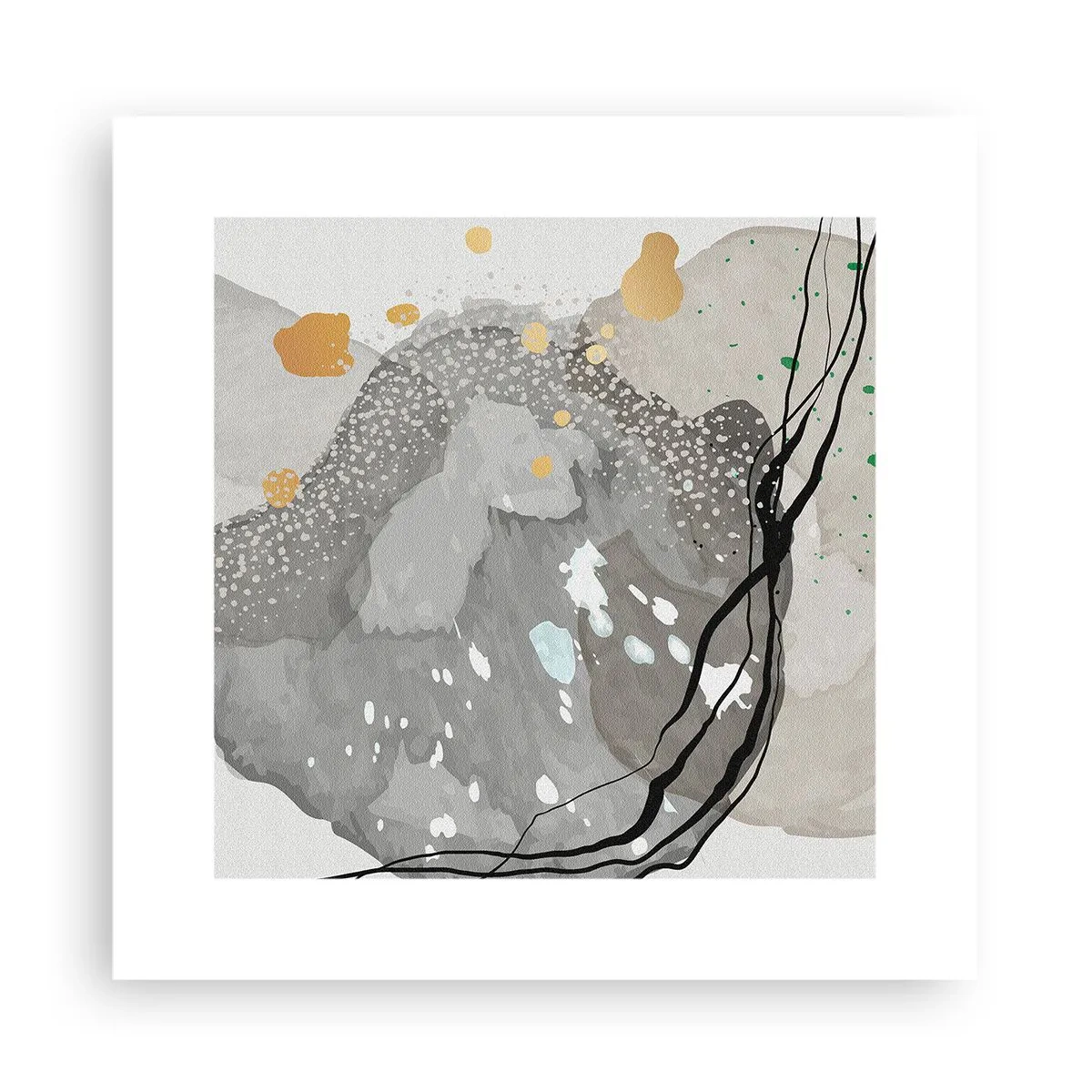 Affisch - Organisk komposition - 30x30 cm