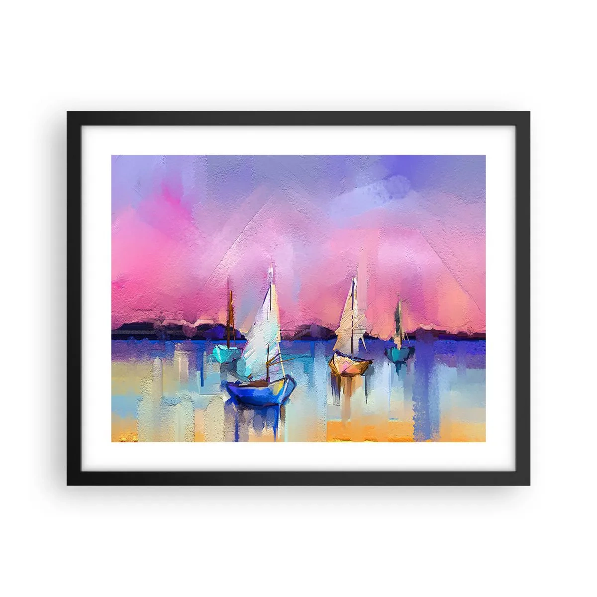 Affisch i svart ram - Riktning: öppet vatten - 50x40 cm