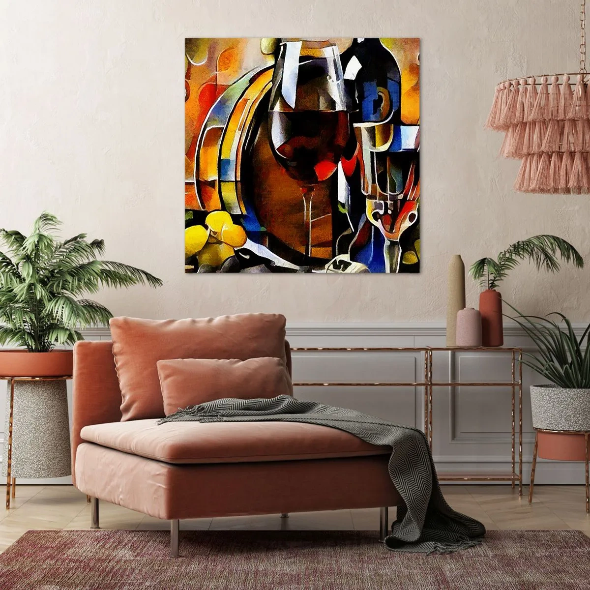 Canvastavla - Bild på duk - Så blir världen färgglad - 50x50 cm