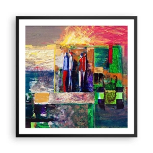 Affisch i svart ram - Relationer och emotioner - 60x60 cm