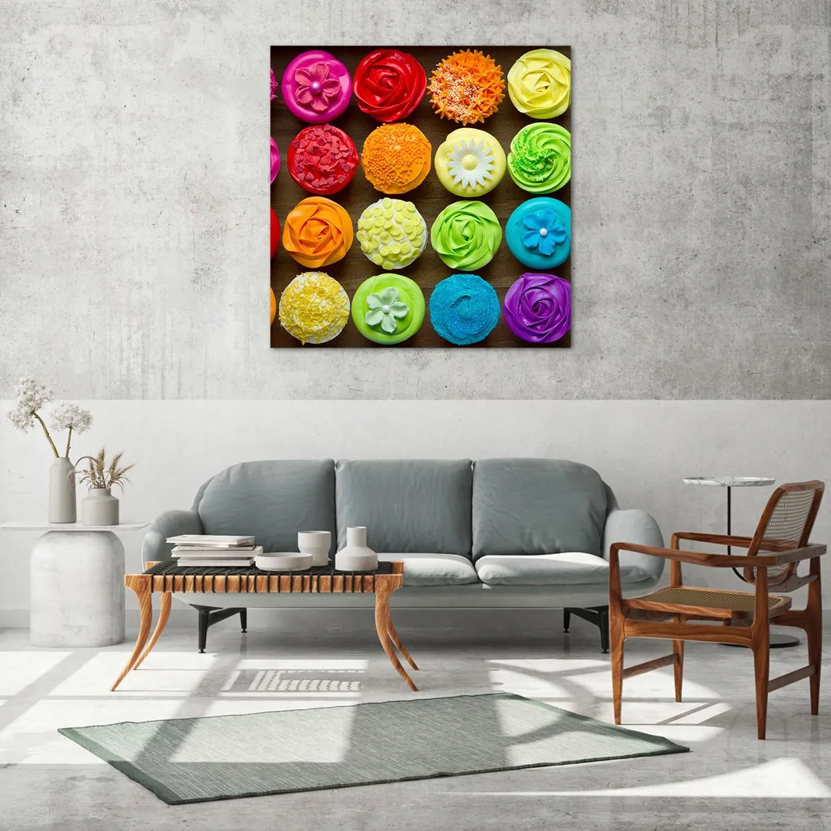 Glastavla - Bild på glas - Alla olika - alla goda - 70x70 cm
