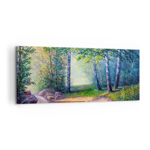 Canvastavla - Bild på duk - Idyllisk vy - 100x40 cm