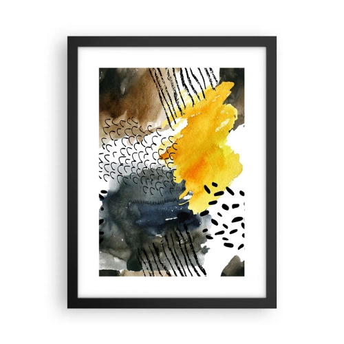 Affisch i svart ram - Elementens möte - 30x40 cm