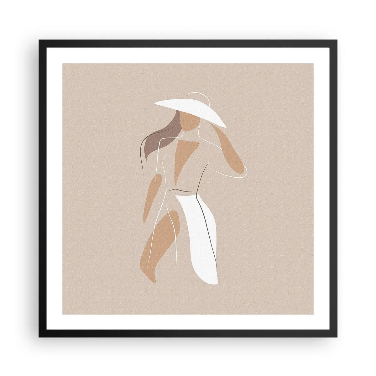 Affisch i svart ram - Mode är lek - 60x60 cm