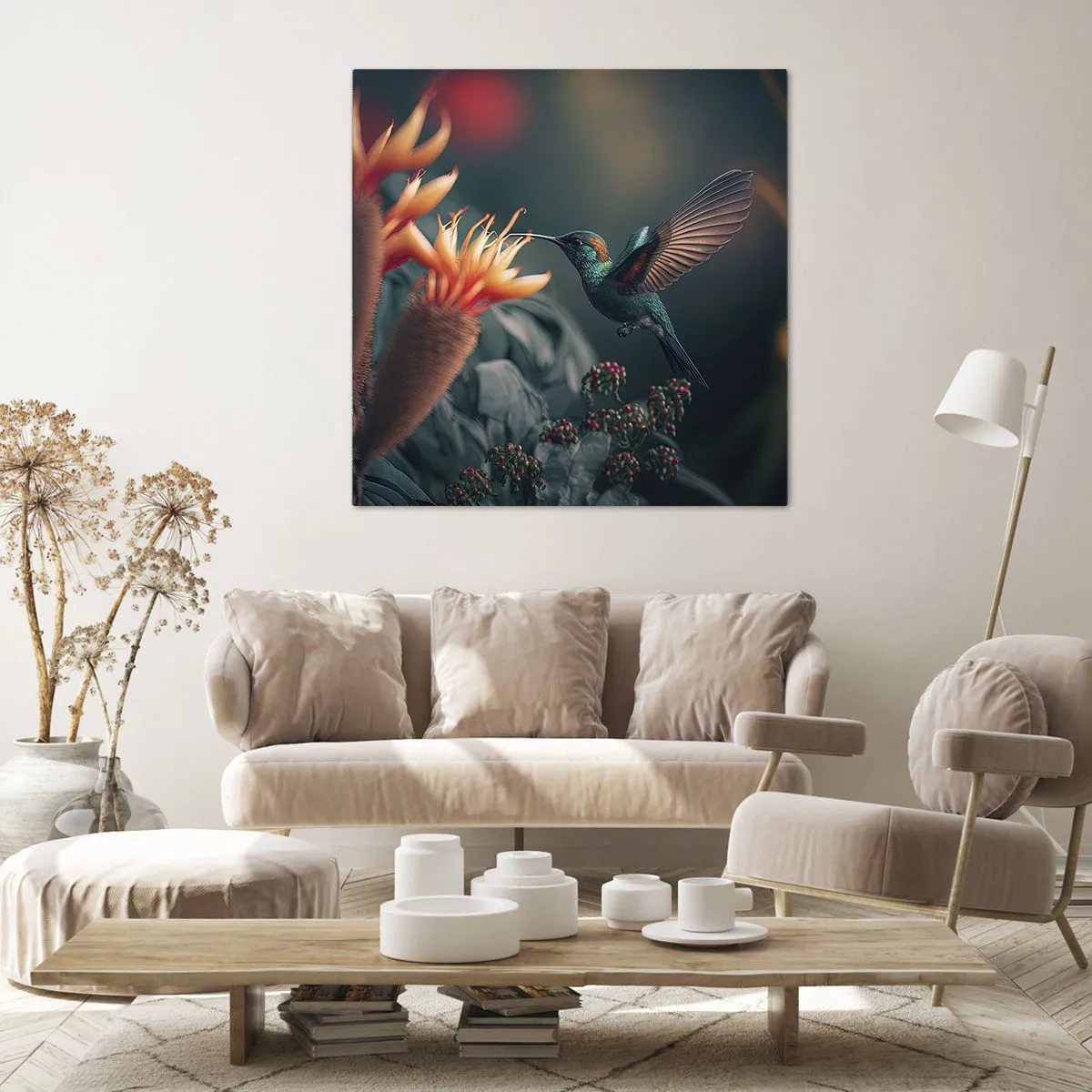 Canvastavla - Bild på duk - Ett verkligt färgglatt liv - 30x30 cm