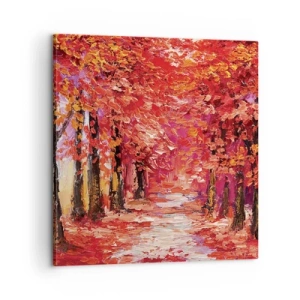 Canvastavla - Bild på duk - Höstimpresion - 60x60 cm