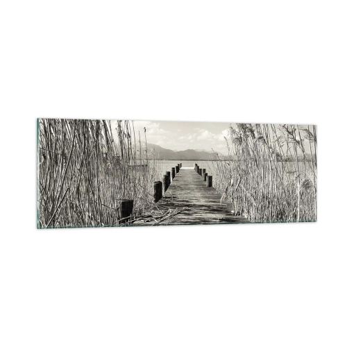 Glastavla - Bild på glas - I gräsets fristad - 90x30 cm