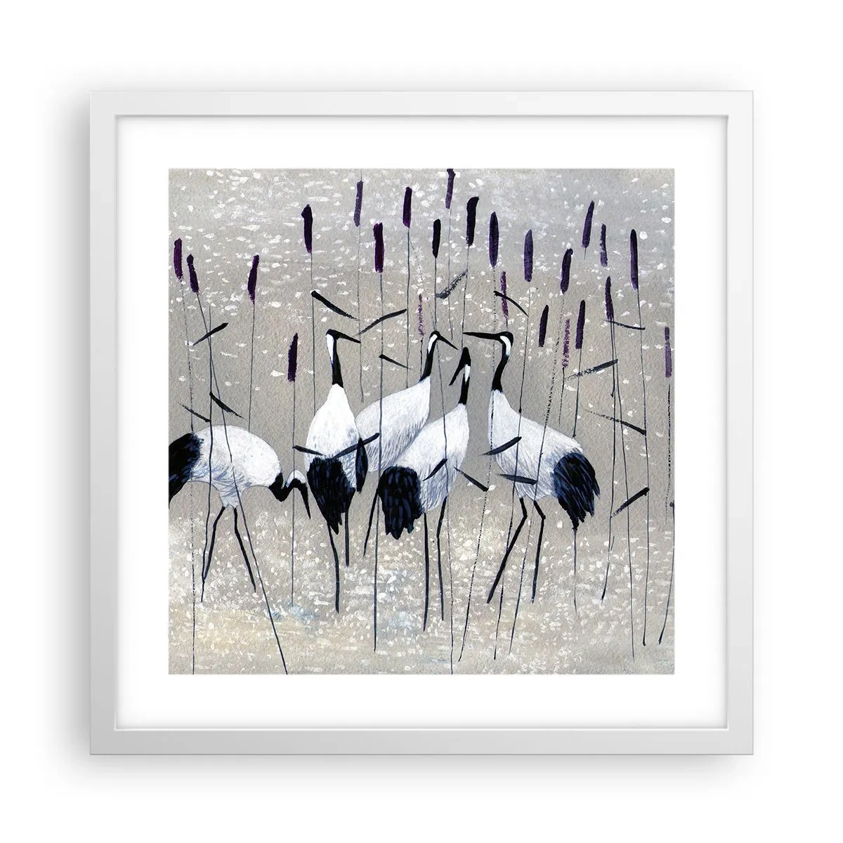 Affisch i vit ram - Bland sina - 40x40 cm