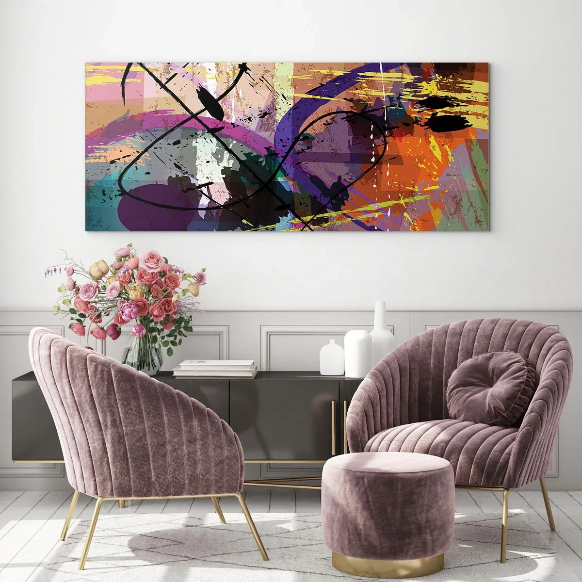 Glastavla - Bild på glas - Rakt fram eller runt - 90x30 cm